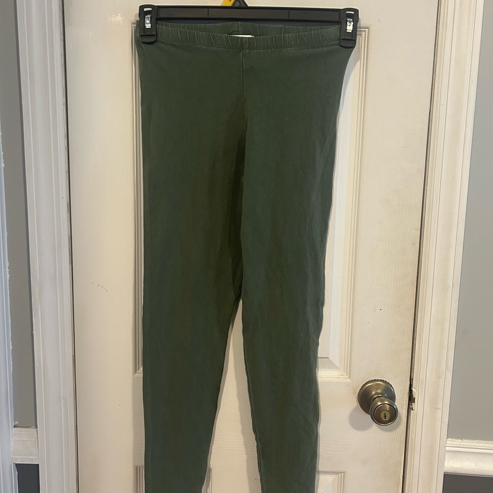NWT Topshop Olive Green Stretch High-Waist Leggings